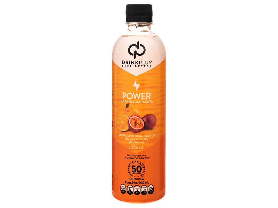 Agua Sabor Naranja y Maracuyá Power Drinkplus 500 ml